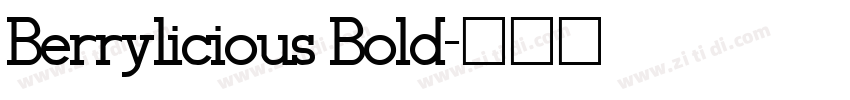 Berrylicious Bold字体转换